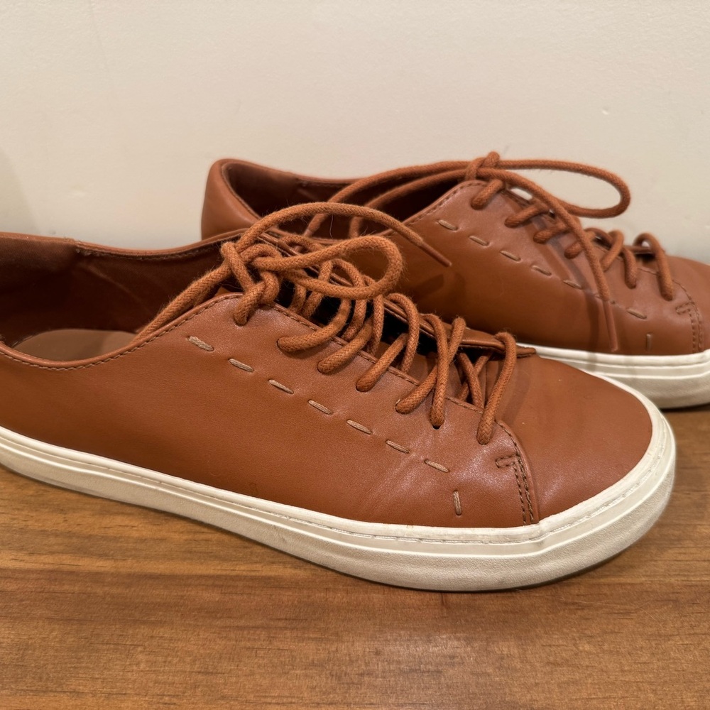 Women’s Brown Leather Sneakers Mint Condition